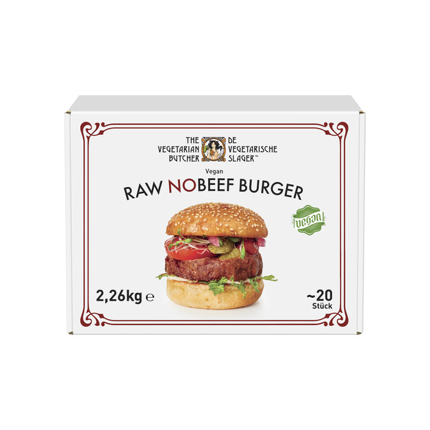 The Vegetarian Butcher Raw NoBeef Burger tiefgekühlt 20 x 113 g