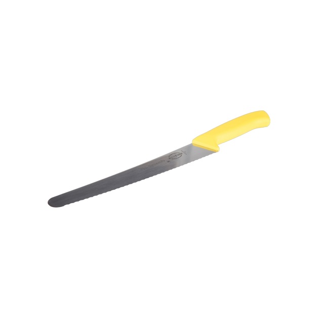 Dick Konditormesser L = 260 mm, Edelstahl, gelber Griff