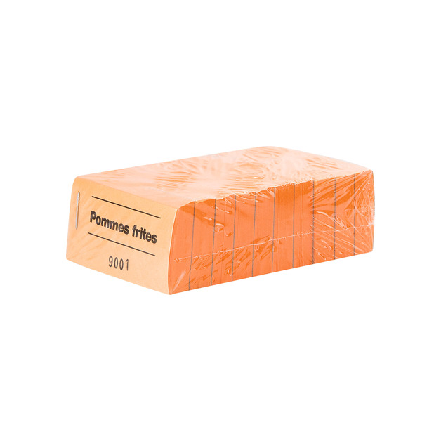 Gutscheinblock Pommes orange 100 Stk.