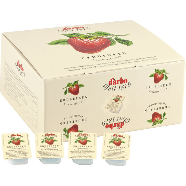 Darbo Erdbeer-Fruchtaufstrich 100 Portionen 25g
