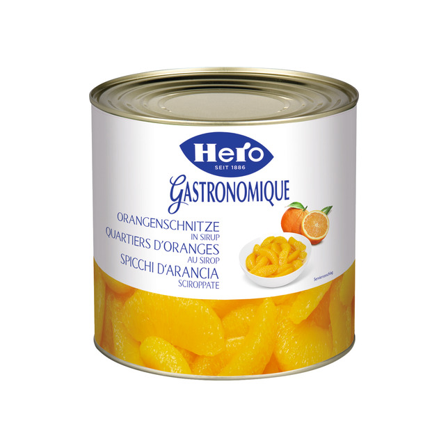 Orangen Schnitze im Sirup Hero 2,65/1,5kg