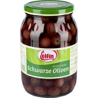 Elfin Schwarze Oliven 1700g mit Stein