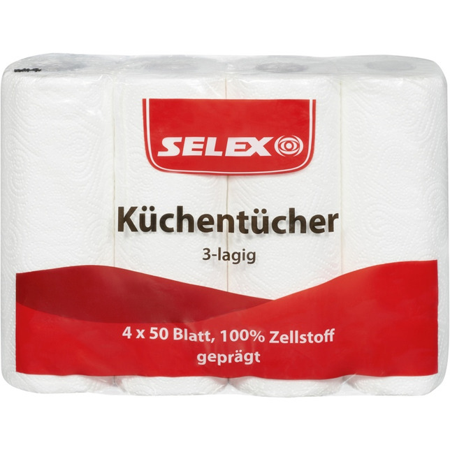 Selex Küchenrolle 3 lagig 4x51Blatt