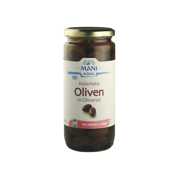 Mani Bio Oliven schwarz mit Kern 445 g