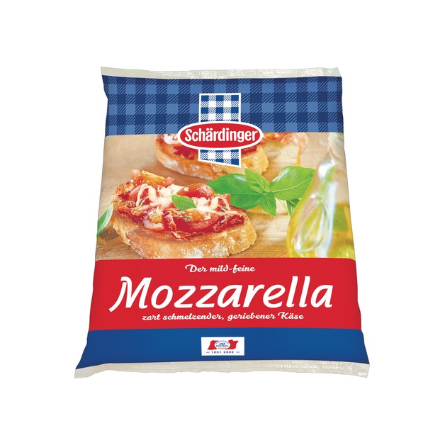 Schärdinger Mozzarella gerieben 45% Fett i. Tr. 4 kg