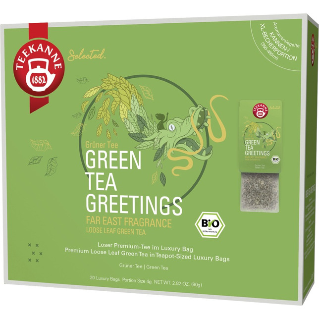 Teekanne BIO Selection Luxury Bag Green Tea Greetings 20er