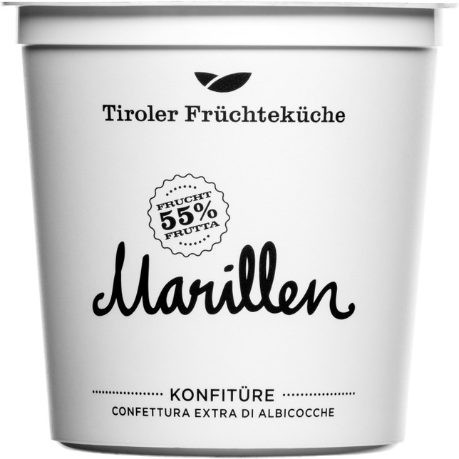 Uwe Tiroler Früchteküche Marillenkonfitüre 450g Gastrobecher