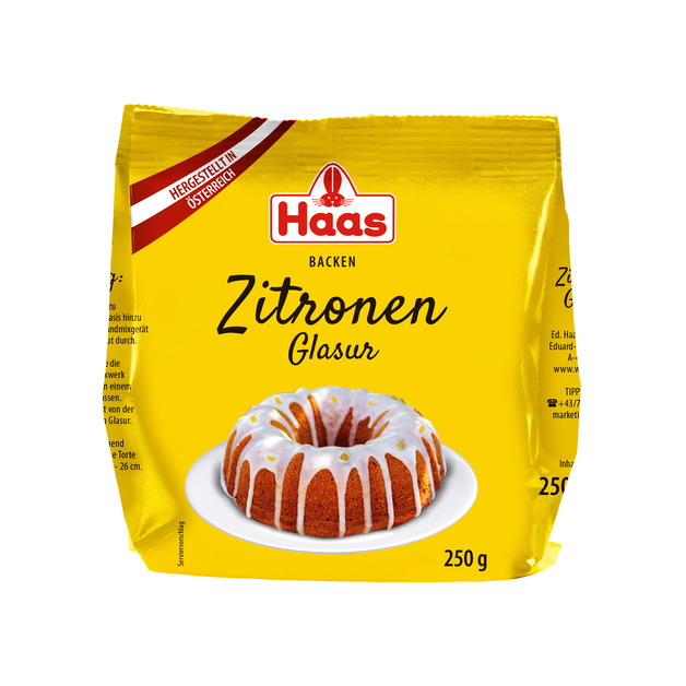 Haas Zuckerglasur Zitrone 250 g