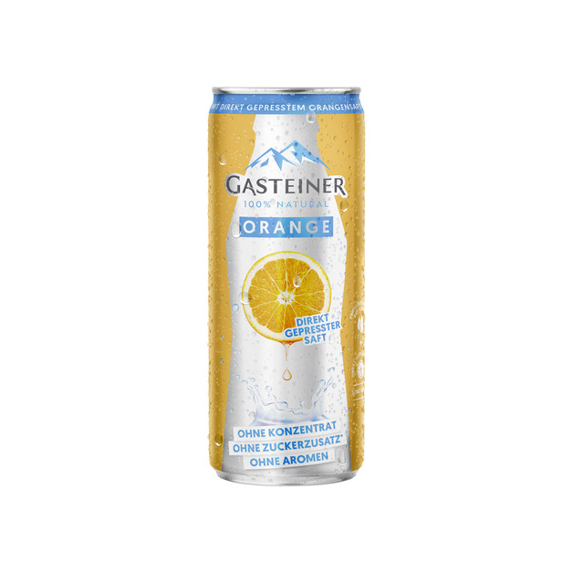 Gasteiner Orange Mineralwasser Dose 0,33 l