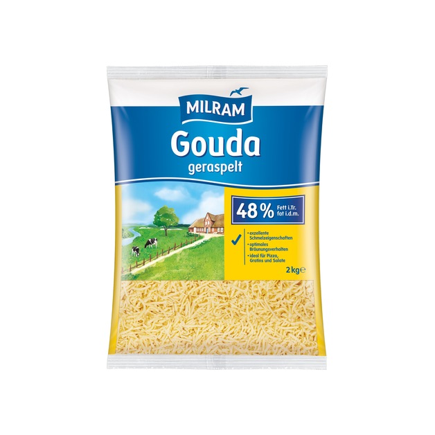 Milram Gouda geraspelt 48% Fett i. Tr. 2 kg