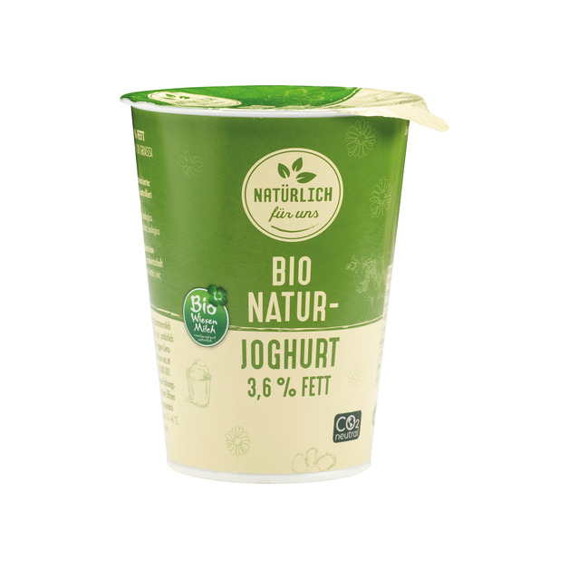 natürlich für uns Bio Wiesenmilch Naturjoghurt 3,6% Fett 400 g