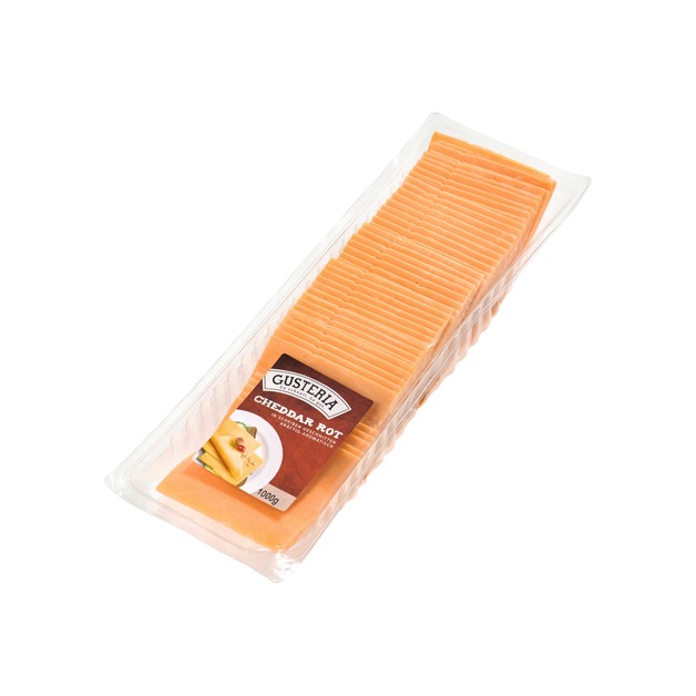 Gusteria Cheddar Scheiben rot 50% Fett i. Tr. ca. 50 Scheiben zu 20 g 1 kg