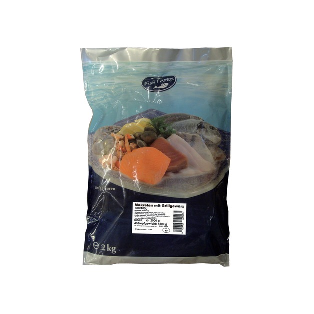 Fish & More Grillmakrelen 300/400 tiefgekühlt 1,8 kg