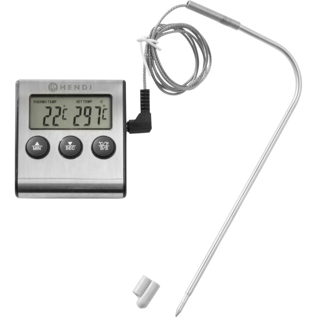 Hendi Einstechthermometer mit Timer 0-250°C