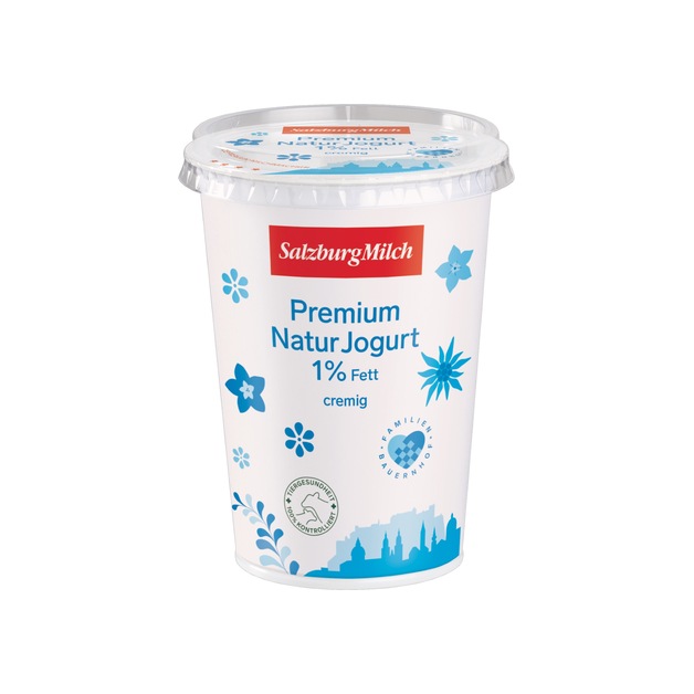 SalzburgMilch Premium Naturjoghurt cremig 1% Fett 500 g