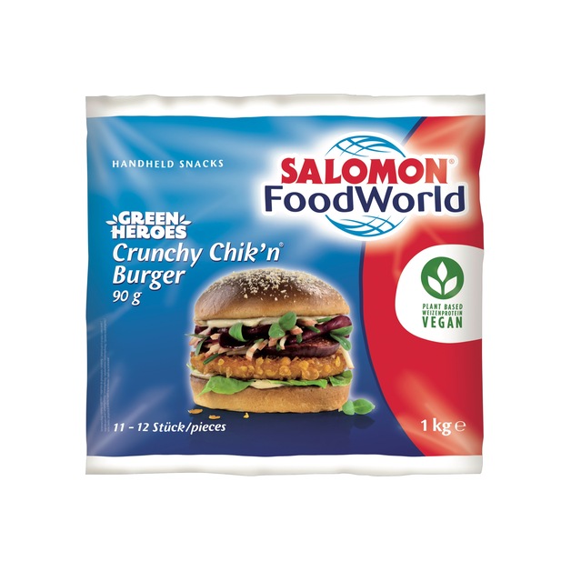Salomon Green Heroes Chrunchy Chik'n Burger tiefgekühlt 1 kg