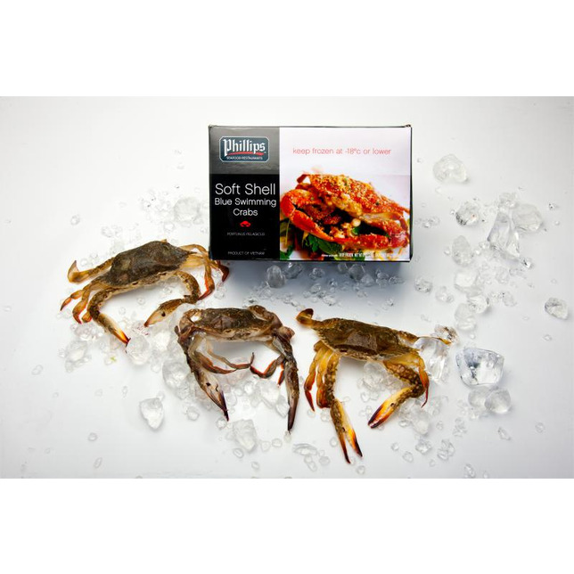Blaue Softshell Krabben roh (75-95g)Jumbo Karton:10x1000g TK