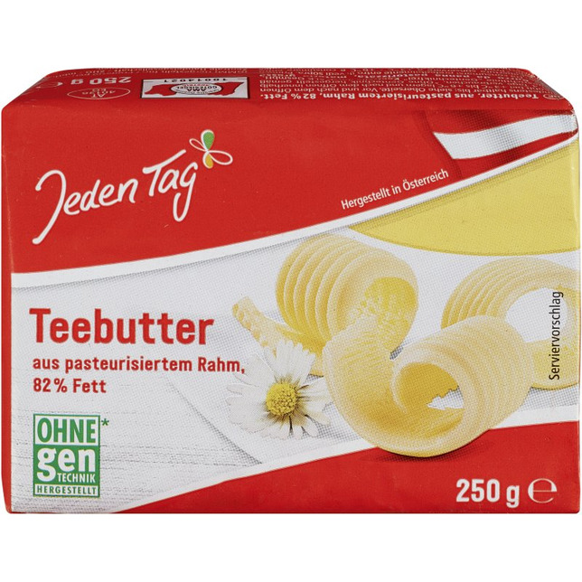Jeden Tag österreichische Teebutter (40x250g) 10kg Karton