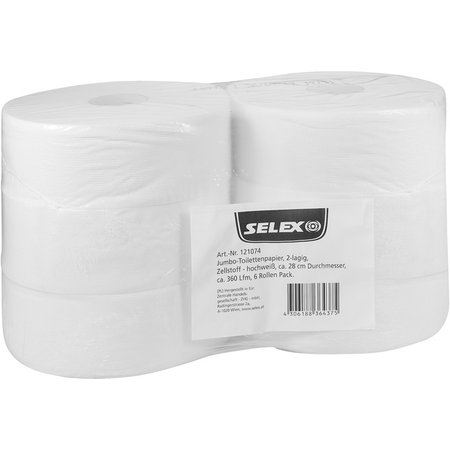 Selex Jumbo Toilettenpapier 2lg 6 Rollen ca. 360m