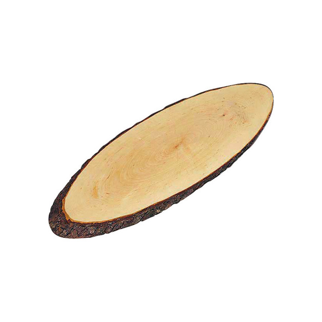 Rinden Servierbrett L = 400 - 490 mm, lackiert, Holz
