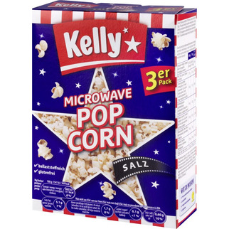 Kelly Mikrowellen Popcorn Salted 3er