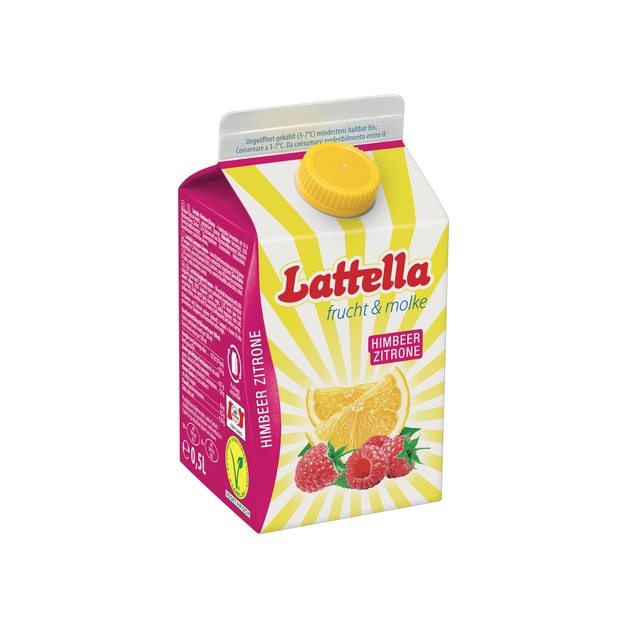 Lattella Molkedrink Sommer Edition Himbeer Zitrone 500 ml