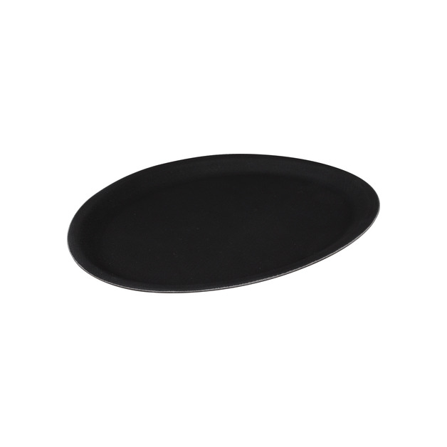 Serviertablett L = 265 mm, B = 200 mm, Fiberglass, schwarz, oval