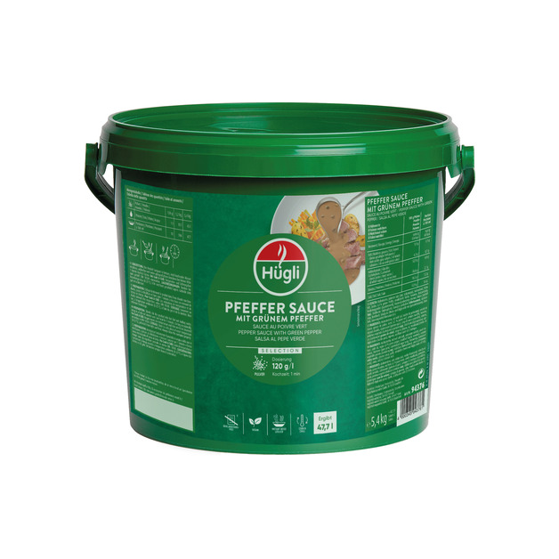 Hügli Pfeffersauce grüner Pfeffer Sel. 5,4 kg