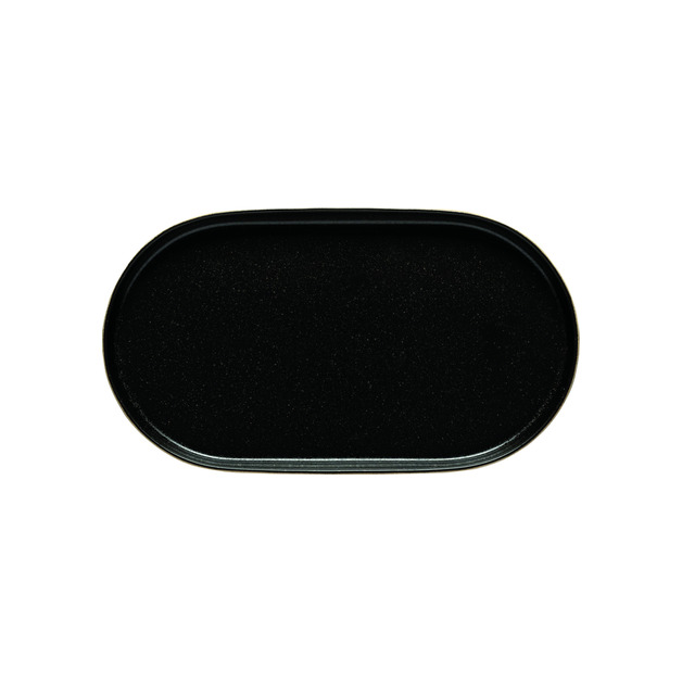 Platte Notos oval L = 365 mm, B = 205 mm,  H = 31 mm, latitude black, Porz.