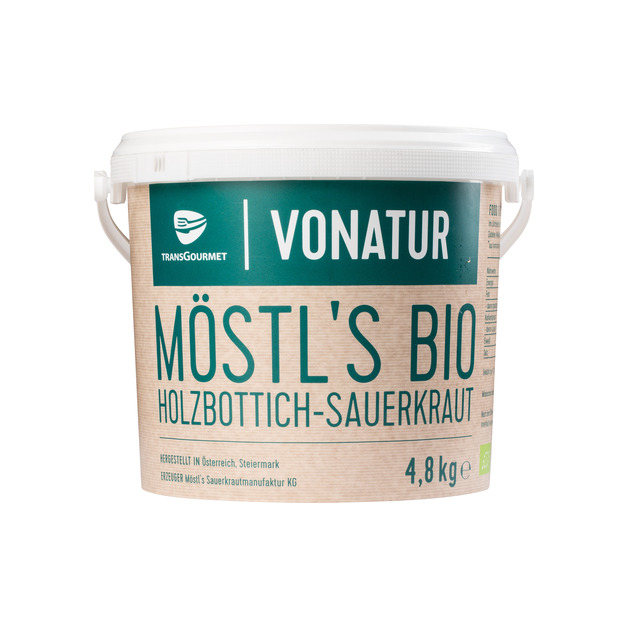 Vonatur Bio Holzbottich-Sauerkraut 4,8 kg