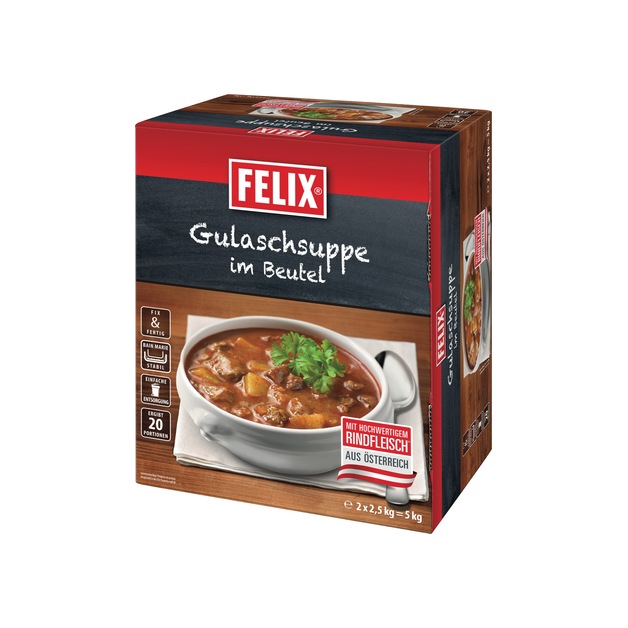 Felix Hot Pot Gulaschsuppe Fix & Fertig 2 x 2,5 kg