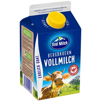 Tirol Milch Tiroler Bergbauern Vollmilch 0,5l 3,5%Fett