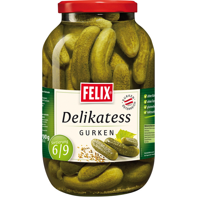 Felix Delikatess Gurken 6-9cm 3,4l