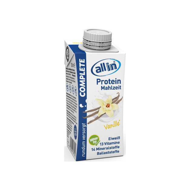 allin Complete Protein Mahlzeit Vanille 200 ml
