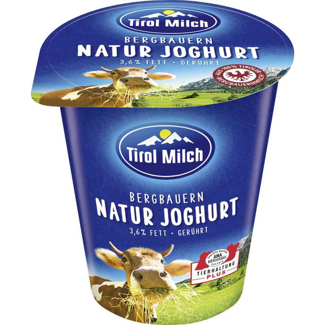 Tirol Milch Naturjoghurt gerührt 3,6% Fett 500g
