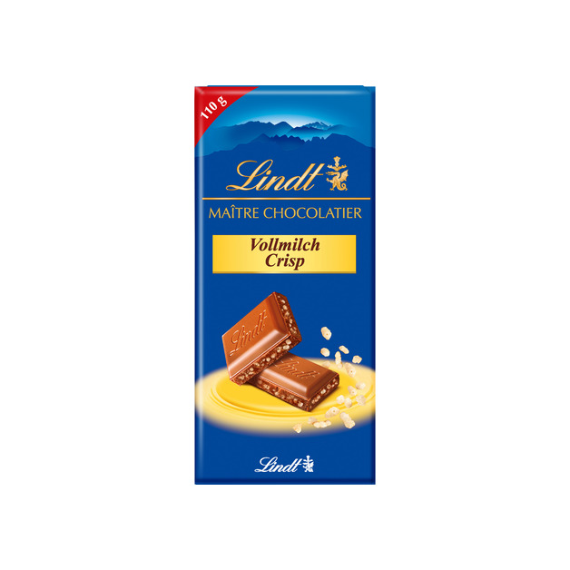 LINDT Maitre Chocolatier Milch Crisp 110 g