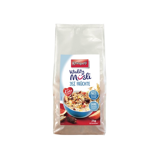 Vitality Knusperli Müsli Früchte 2 kg