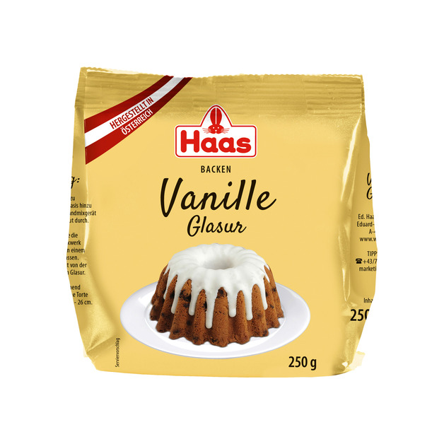 Haas Glasur Vanille 250 g