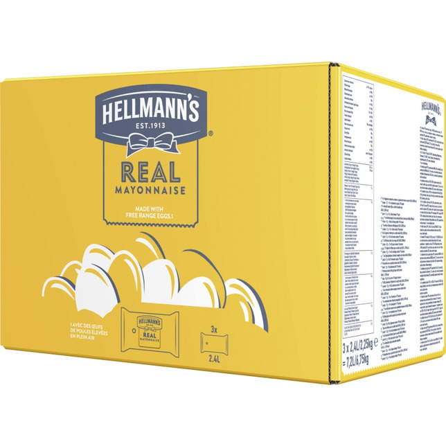 Hellmanns Mayonnaise 3x2,25kg Beutel für Dispenser