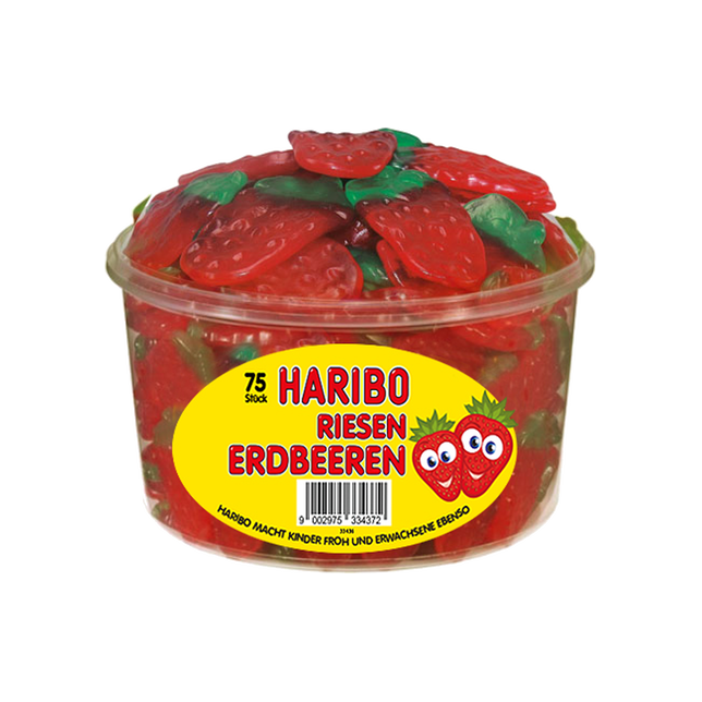 Fruchtgummi Riesen Erdbeeren Haribo 75x15g