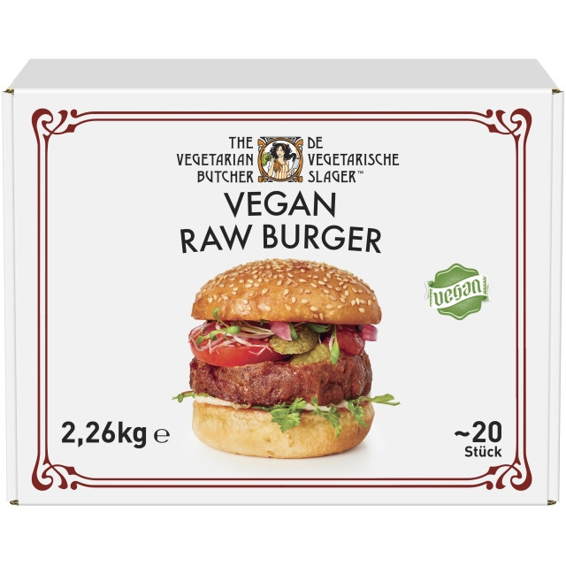 The vegetarian Butcher Raw NoBeef Burger 2,26kg