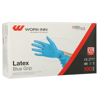 Papstar Handschuh Latex 100Stück blau XL puderfrei "Work-Inn