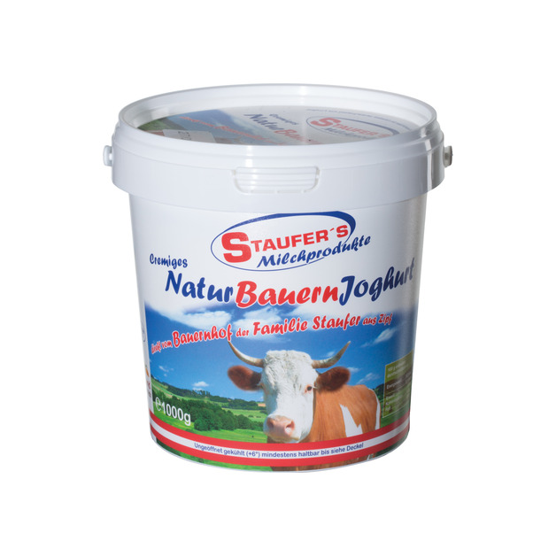 Staufer Joghurt natur cremig 3,6% Fett 1 kg