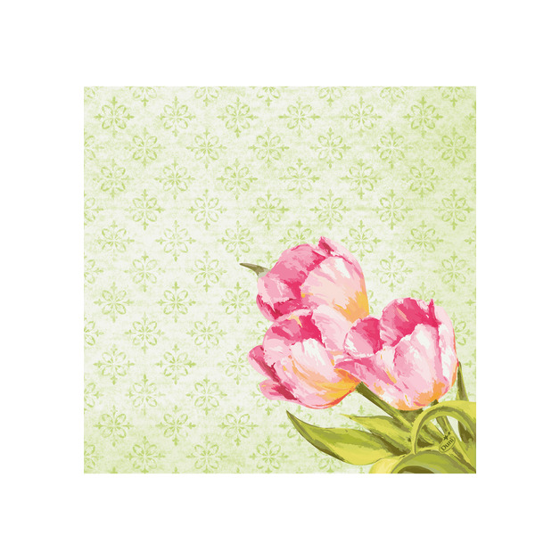 Dunisoft Serviette 40 x 40 cm, 1/4 Falz, Love Tulips 60er