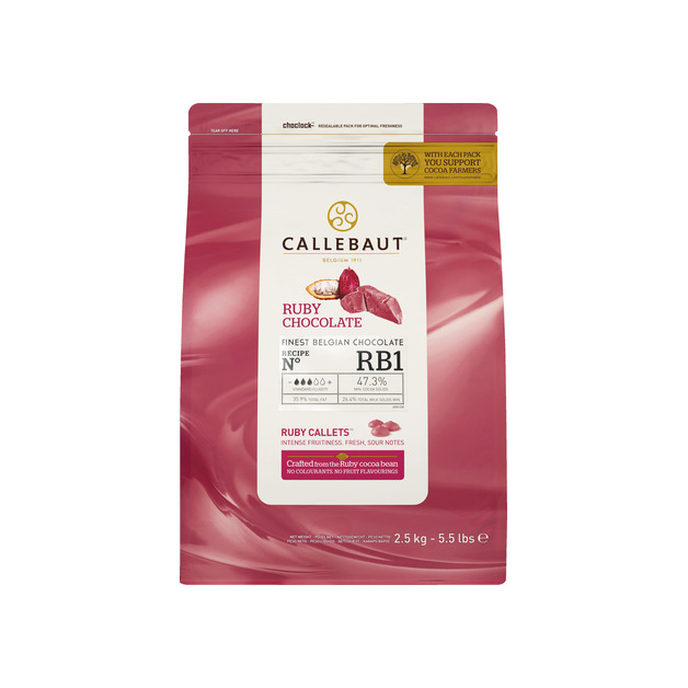 Callebaut Ruby Schokolade Callets 2,5 kg