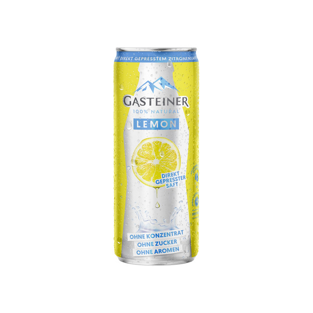 Gasteiner Lemon Mineralwasser Dose 0,33 l