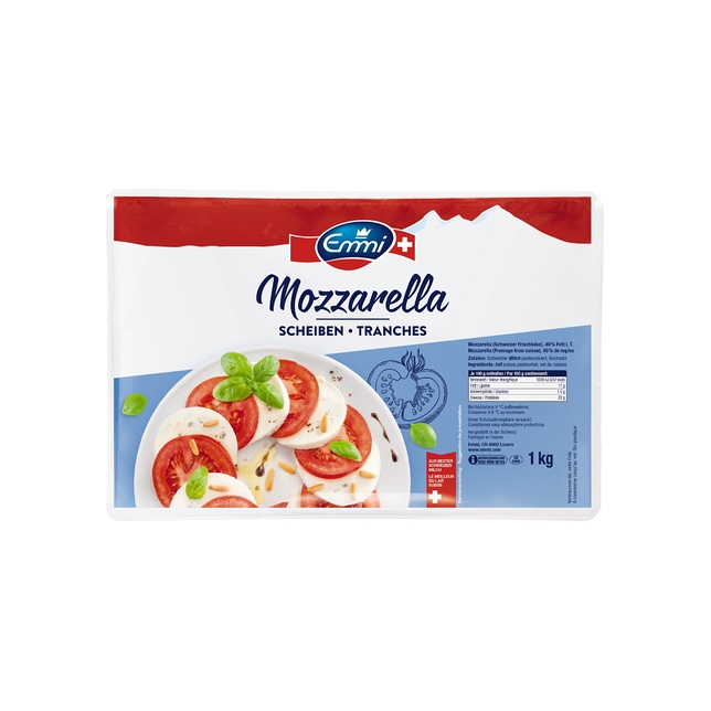Mozzarella geschnitten CH 40% FiT Emmi 1kg