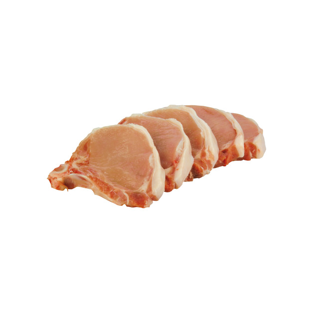Schwein Karreekoteletts 180g mit Knochen, tiefgekühlt ca. 5 kg