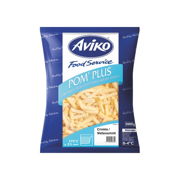 Transgourmet Österreich - Aviko Pommes Frites Crinkle tiefgekühlt 2,5 kg