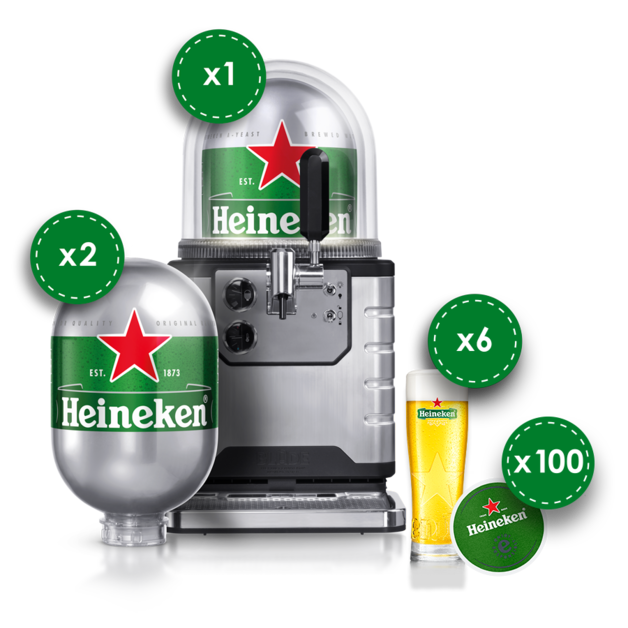 THE SUB Spillatore Birra da Casa, Edizione Compact + 4 TORP Heineken